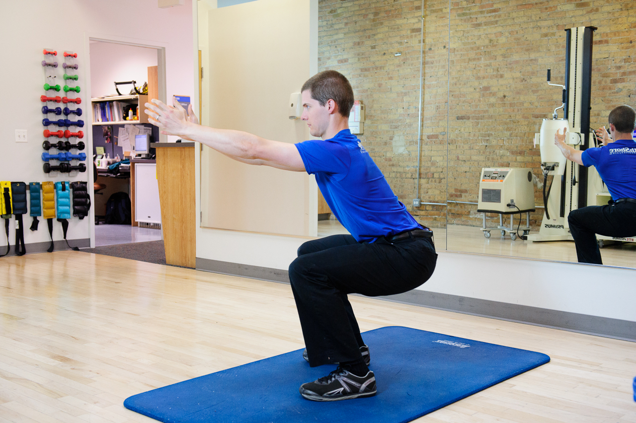 Squat Calf Stretch