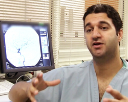 Dr. Farhat speaking about the Stroke Program