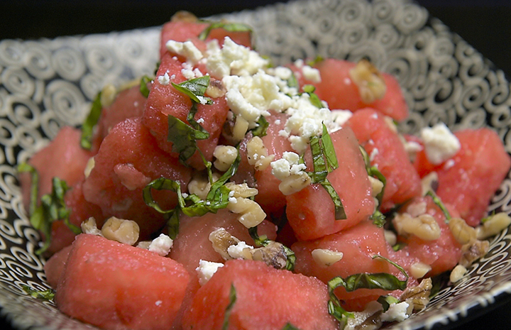 
	Fresh Recipe: Watermelon and Lime Basil Salad | NorthShore
