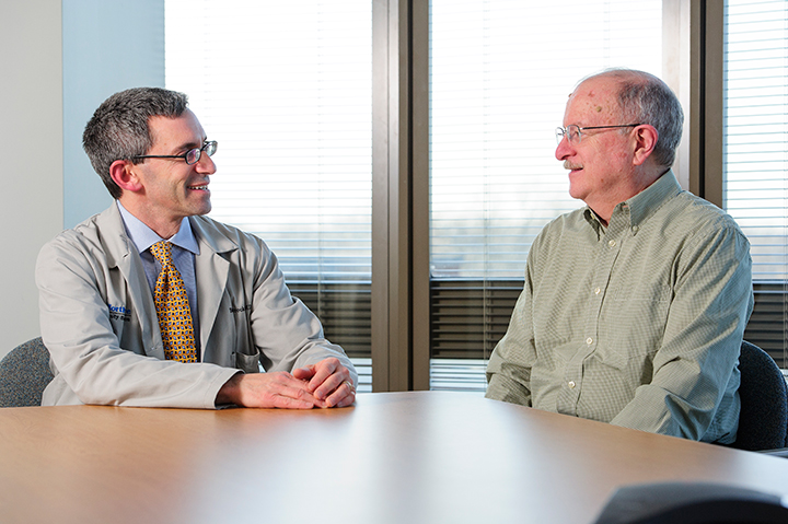 Dr. Bruce Brockstein and patient Edward Matik