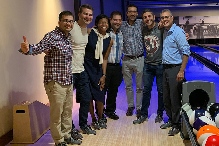 Fellows on a bowling outing