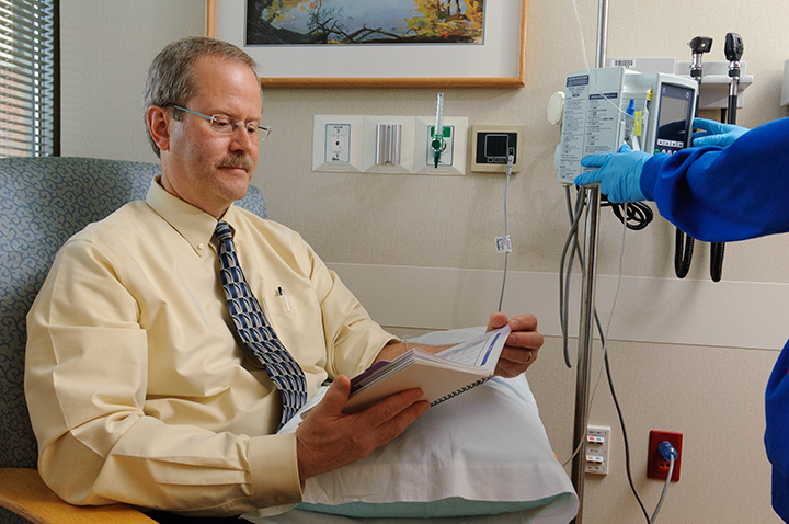 Patient receiving chemotherapy