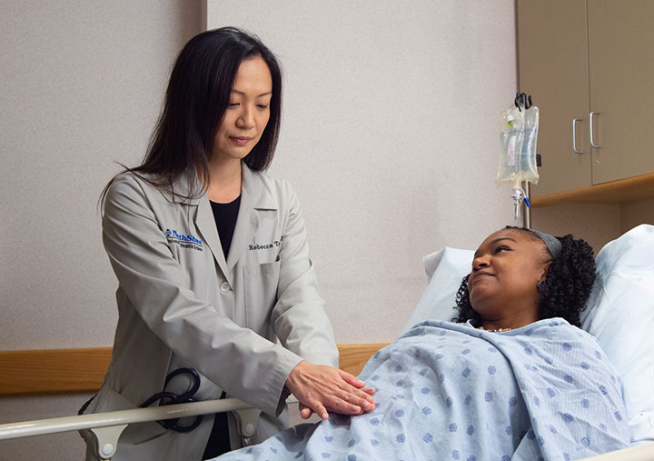 Dr. Rebecca Tsang and her patient