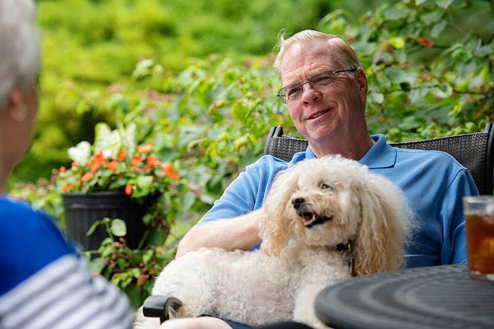 Patient and his dog