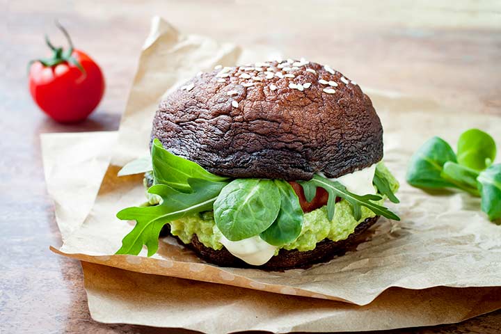 Portobello Mushroom Bun Burger