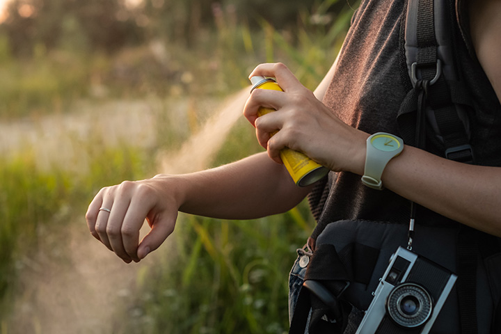 West Nile Applying Mosquito Repellent