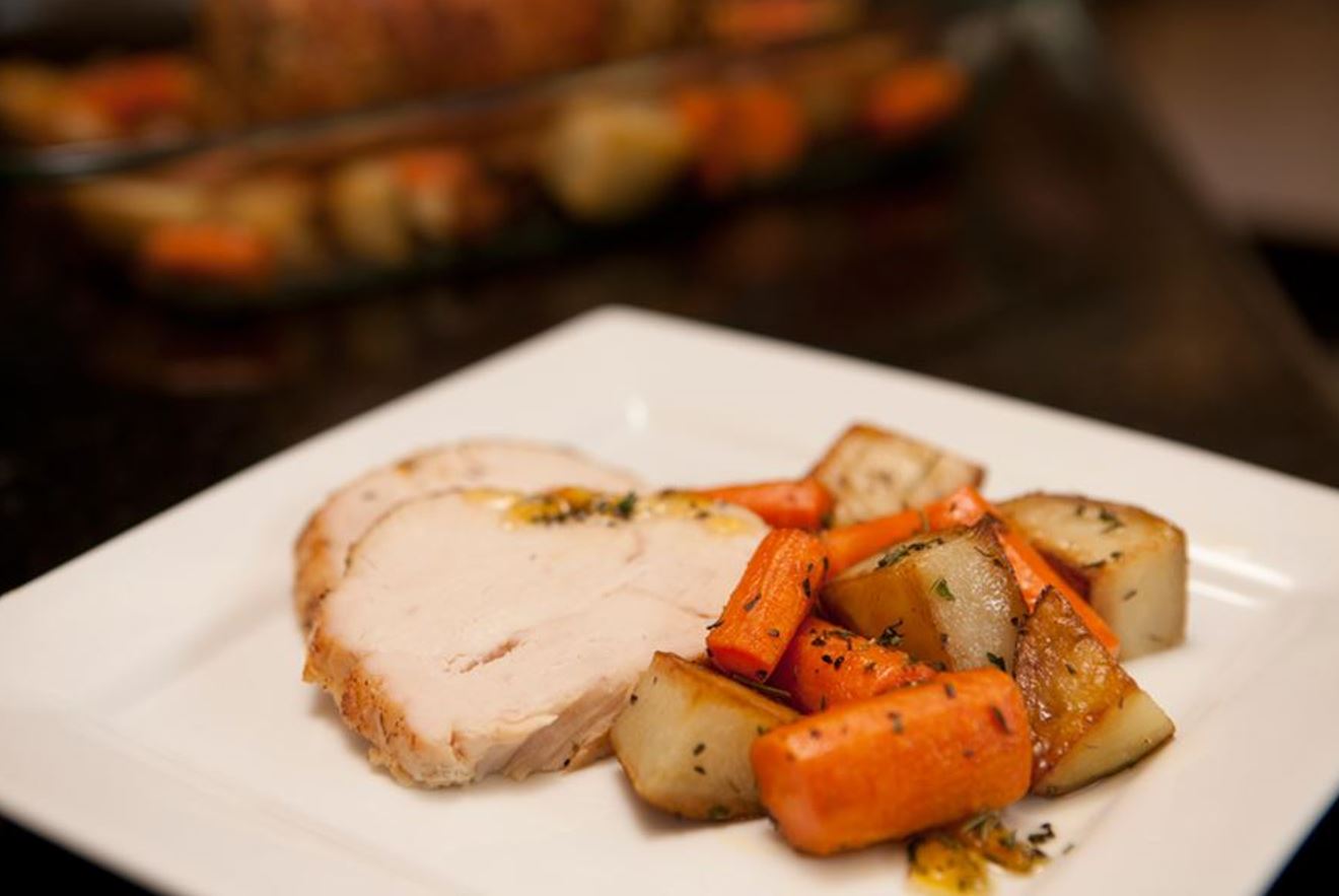 Oven Roasted Turkey and Carrots