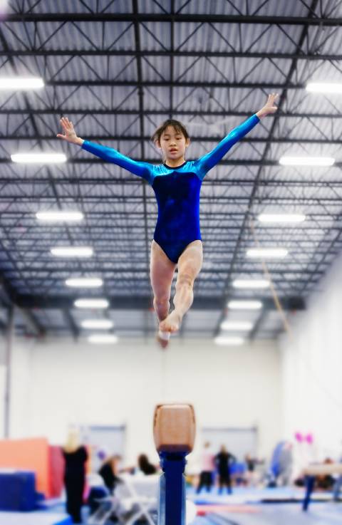 balance beam routine