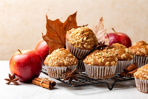 Fall themed apples and muffins