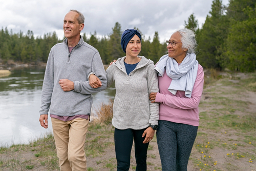 Family walking