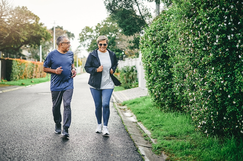 Couple running together