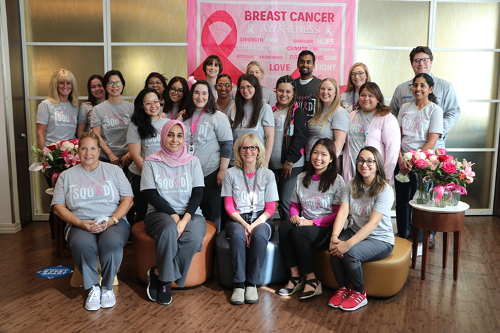 Breast cancer awareness group photo