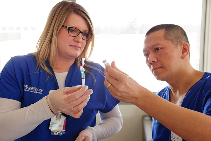 two nurses working together