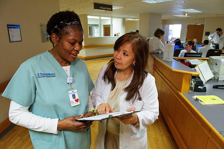 two nurses working together