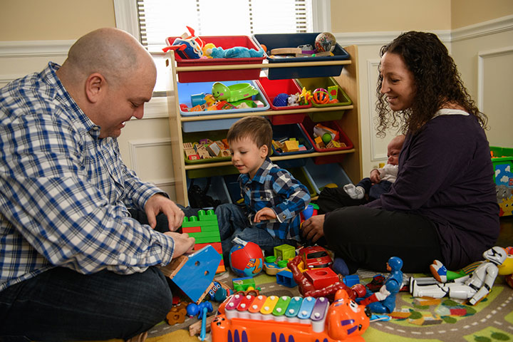 Patient Bryan Mullaney with his family