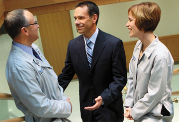 Dr. Marshall Baker (left), Eric Jablonski and Dr. Jennifer Obel